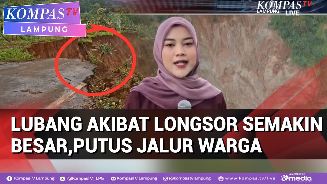 Lubang Akibat Longsor di Semarang Semakin Besar,Putus Jalur Warga
