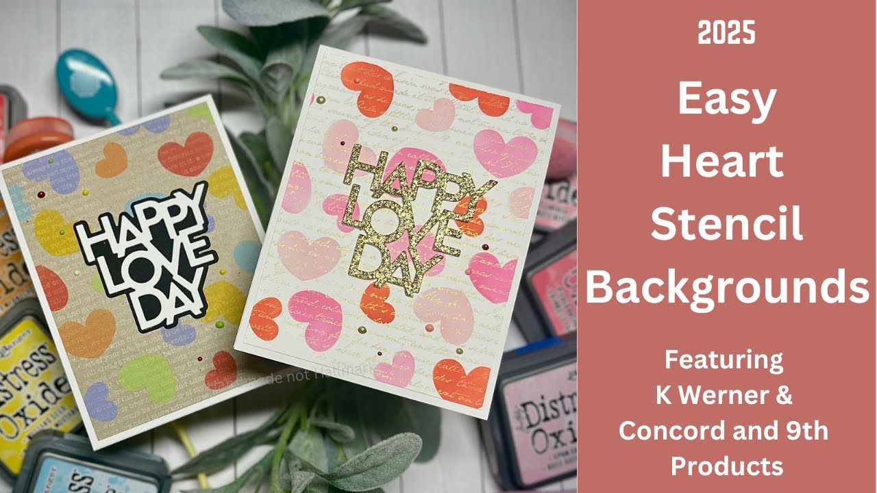 New Heart Stencils - Friendship Valentine Cards