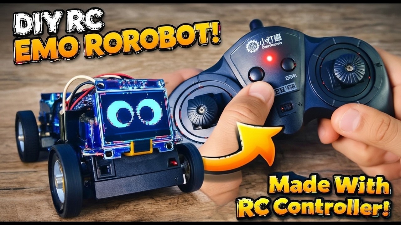 I Built an EMO Robot with Arduino + RC Controller 🤖 | DIY Googly Eyes Robot Car