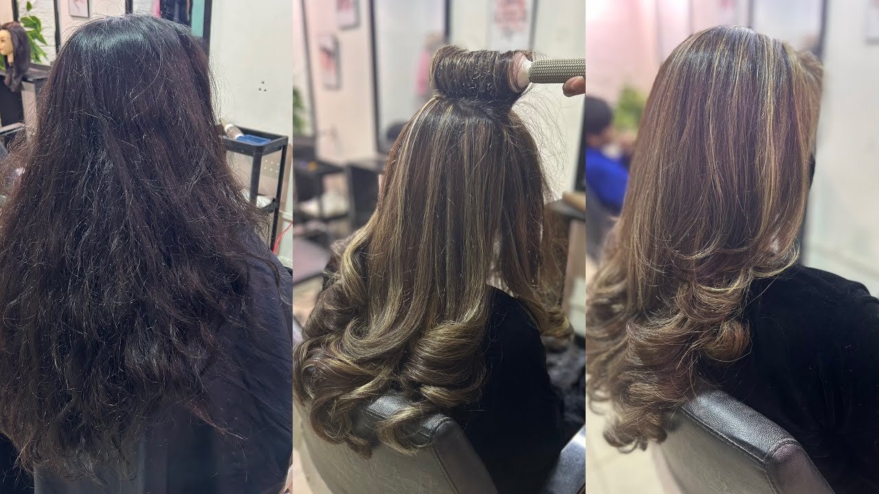 Base color | highlights | haircut | blowdry