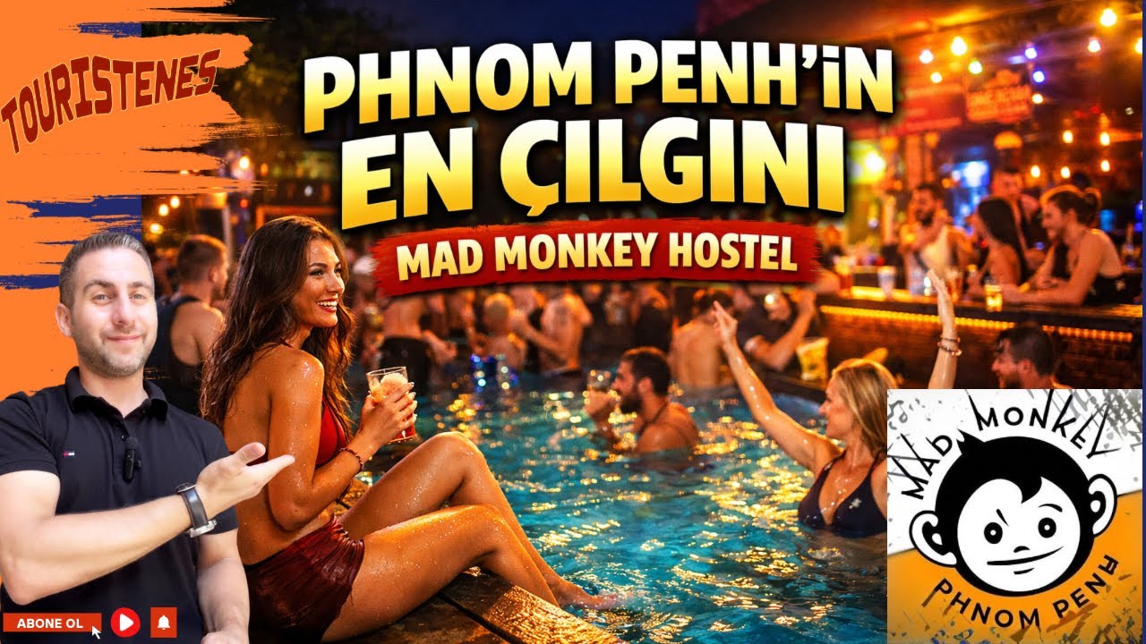 Phnom Penh’in EN ÇILGIN Hosteli! 🇰🇭 Mad Monkey’de 1 Gece