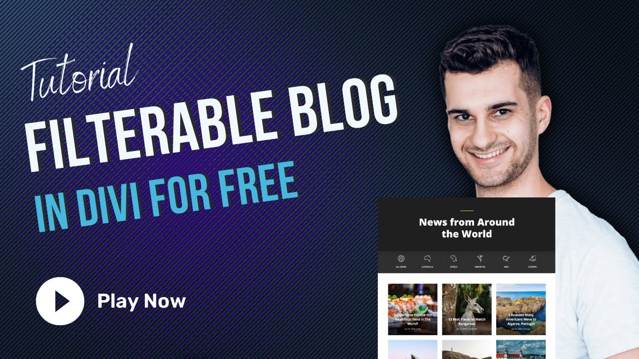 How to Filter Posts in Divi Blog Module for Free |  Divi Tutorial