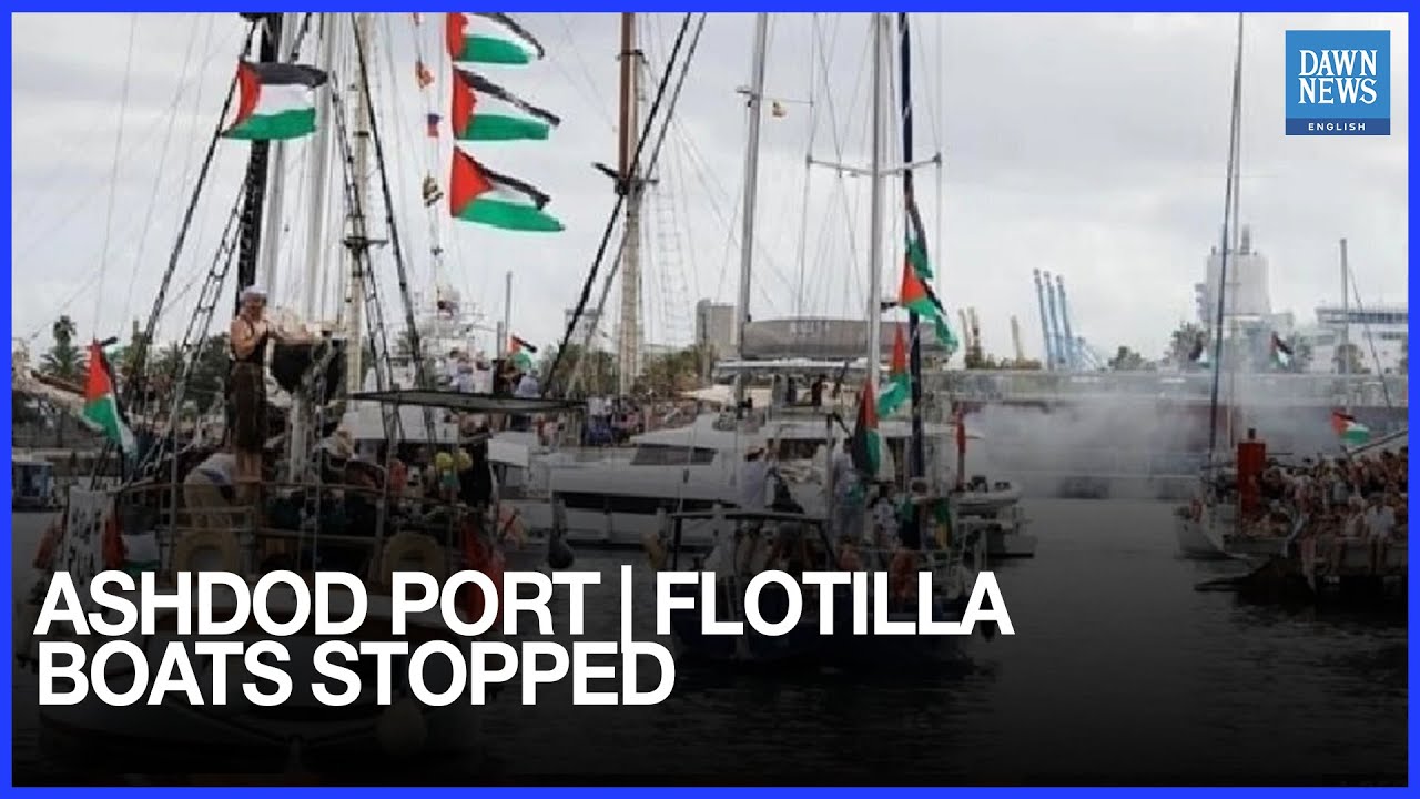 Morning View of Ashdod Port as Israel Halts Gaza Aid Flotilla Boats | Dawn News English