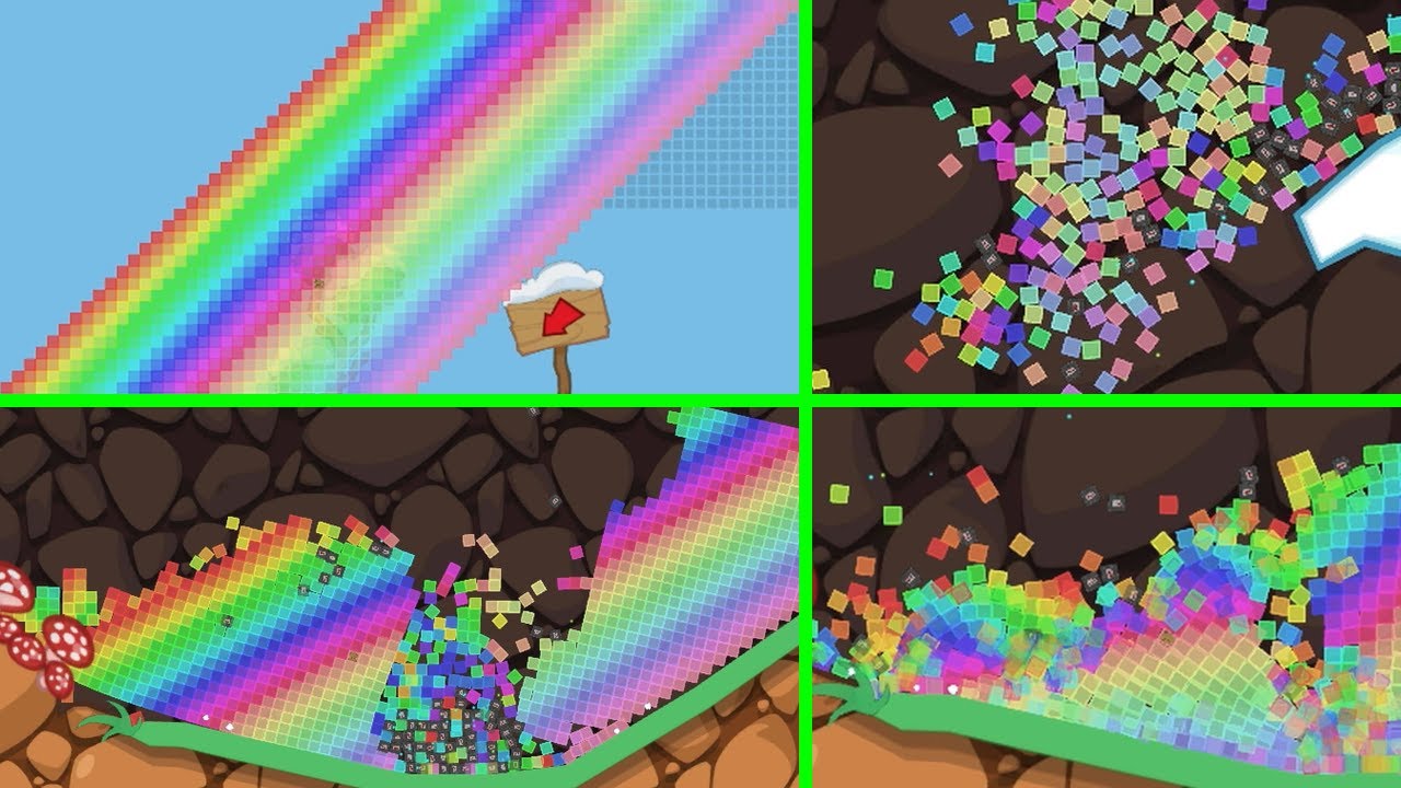 Rainbow destruction with black TNT | Bad Piggies Rebooted mod 26