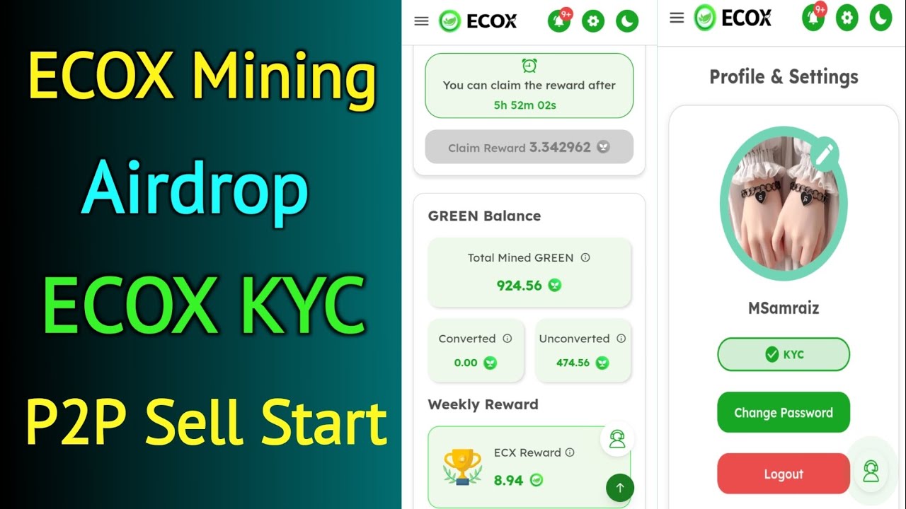 ECOX Network New Mining Airdrop || ECOX Network KYC || ECOX New Mining App 