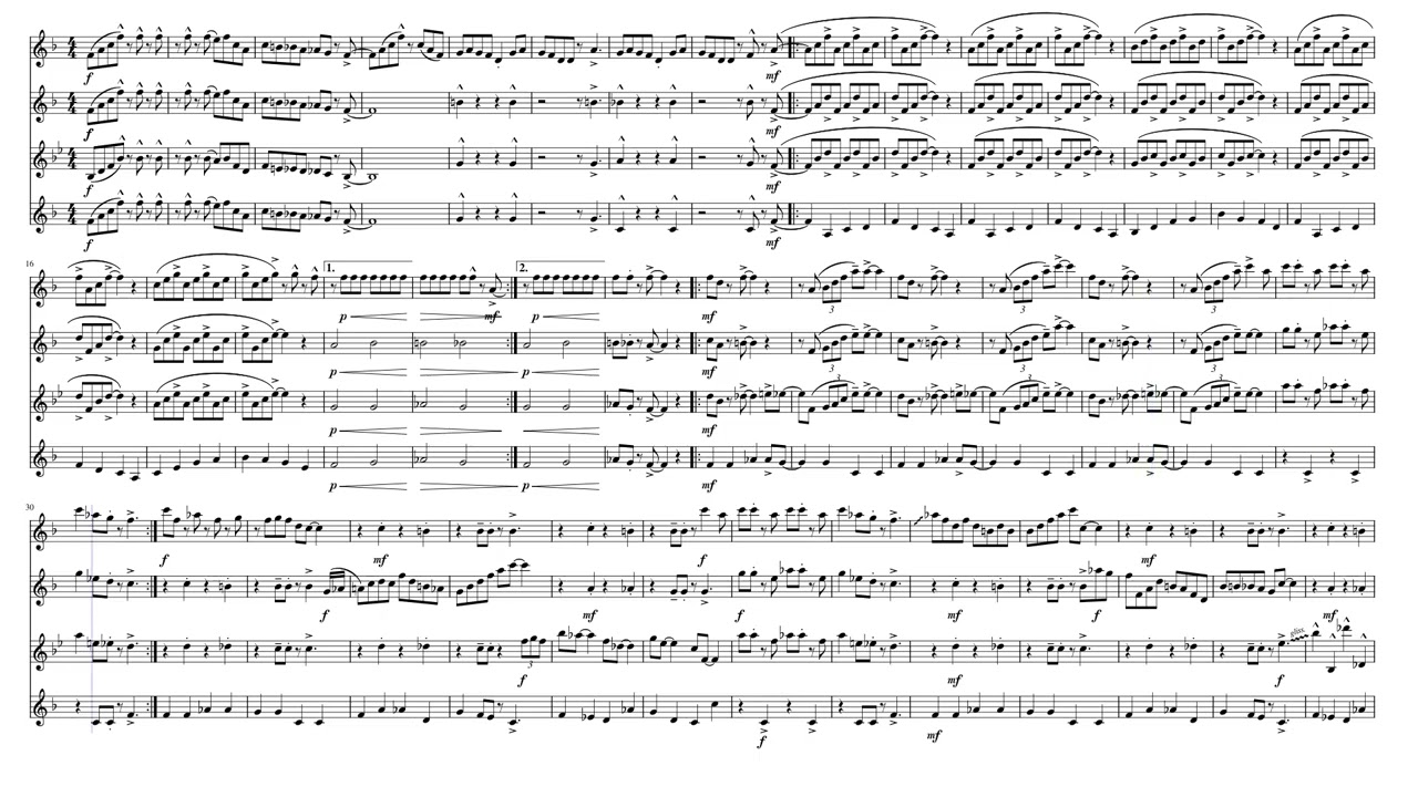 In the Mood (Joe Garland/Glenn Miller) &ndash; Sax quartet