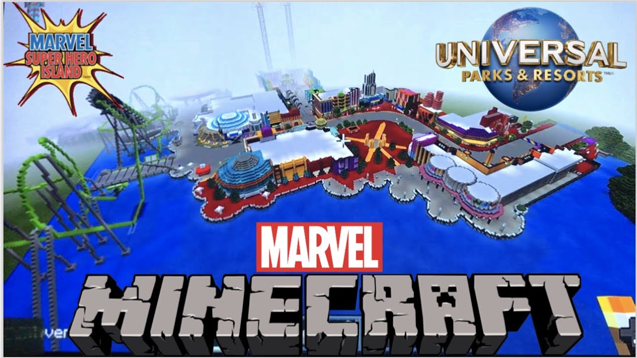 WE BUILT MARVEL SUPER HERO ISLAND!!! | Minecraft Universal Orlando (Ep. 3)