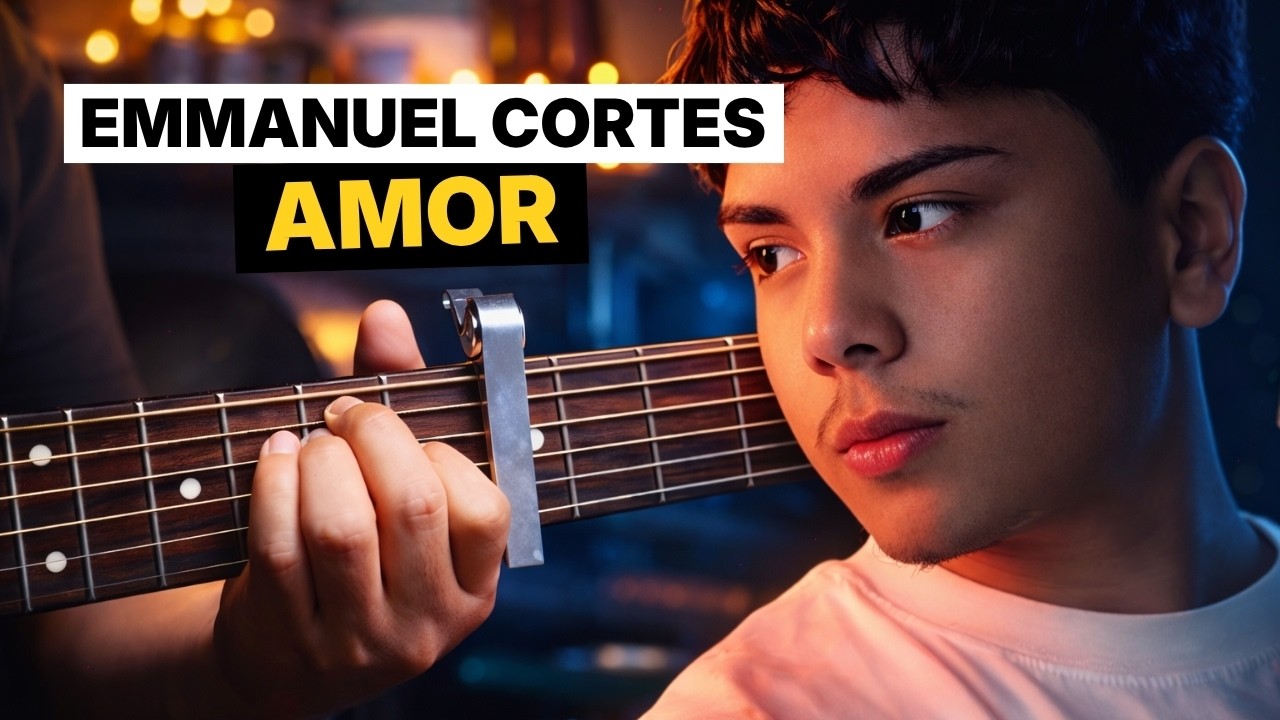 Emmanuel Cortes - Amor | Tutorial GUITARRA Ac&uacute;stica | Letra y Acordes | GuitarEP