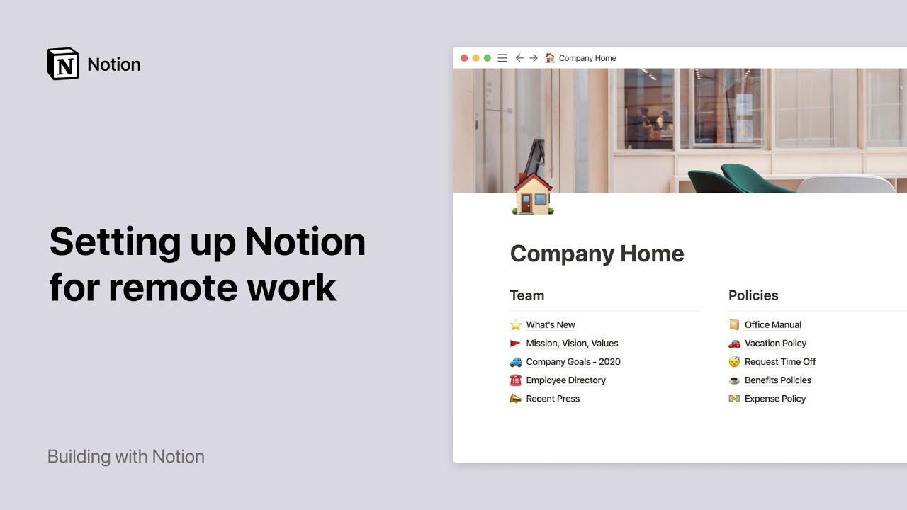 Setting up Notion for remote work