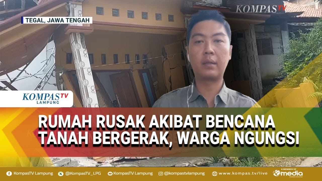 Bencana Tanah Bergerak di Tegal Rusak 464 Rumah, Warga Mengungsi di Empat Lokasi