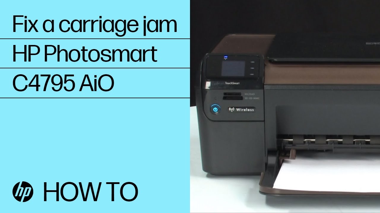 Fixing a Carriage Jam | HP Photosmart C4795 All-in-One Printer | HP