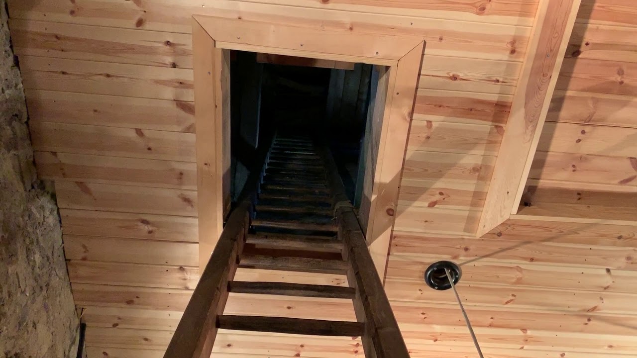 Inside a church tower