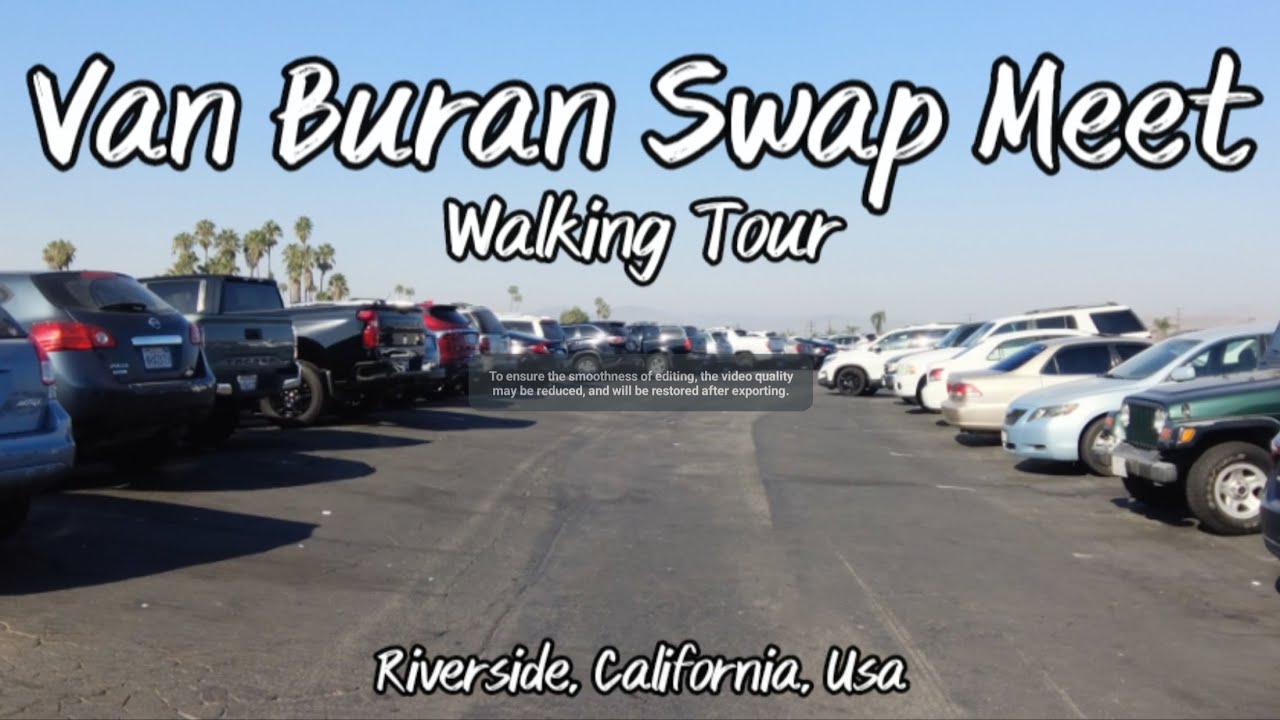 4K - Walk with Us ! Van Buran Swap Meet 2025 Walking Tour in Riverside California !!