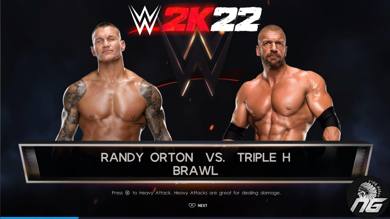 Triple H Vs. Randy Orton Backstage Brawl WWE 2K22 Gameplay (FULL MATCH)