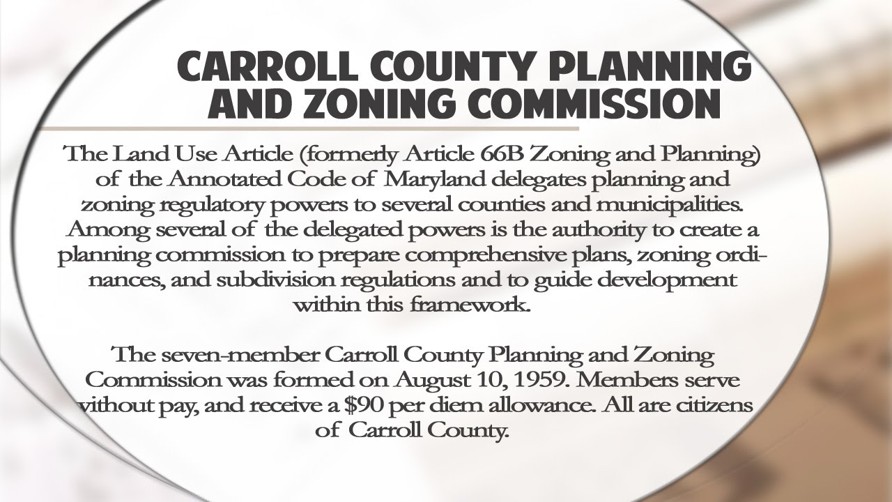 Carroll County Planning and Zoning Commission January 20, 2015