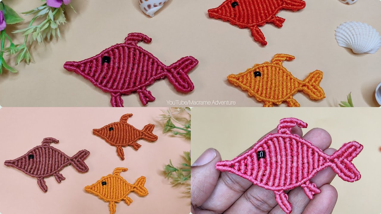 Diy Handmade Macrame fish 🐟 | Macrame keychain