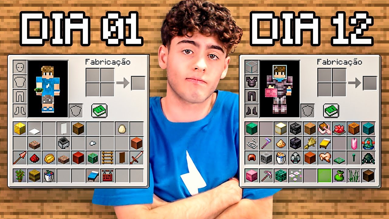 MINECRAFT, MAS O INVENTÁRIO É ALEATÓRIO
