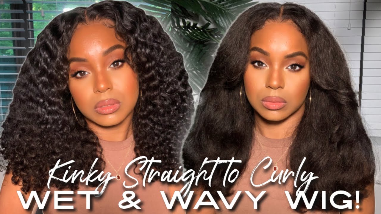 MOST REALISTIC KINKY STRAIGHT TO KINKY CURLY WET N WAVY WIG! 2 WIGS IN 1! ATINA HAIR | ALWAYSAMEERA