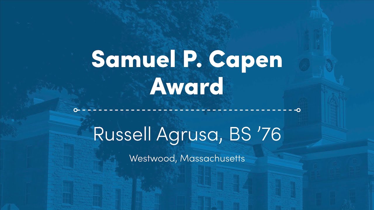 2025 Samuel P. Capen Award - Russell Agrusa, BS '76