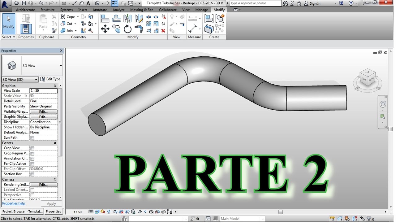 Aula Revit MEP | Famílias| Curva 45-90° de Aço Carbono| PARTE 2