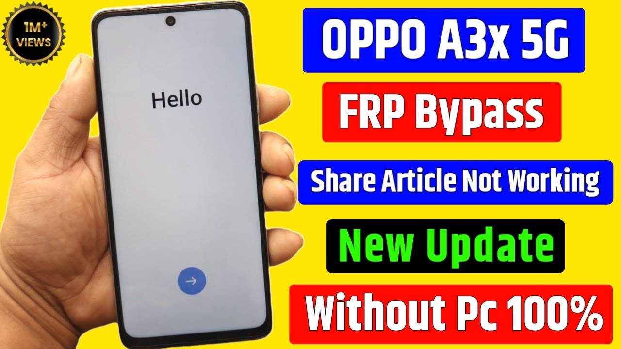 OPPO A3x 5G Frp Bypass | New Trick 2025 | OPPO CPH2681 Frp Bypass | Share Article Not Working