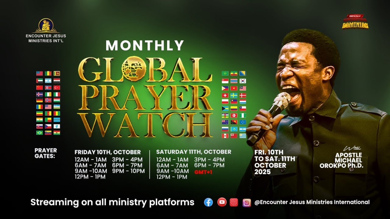 6p.m Prayer Watch | Global Prayer Watch | 11.10.2025 | Apostle Michael Orokpo Ph.D.