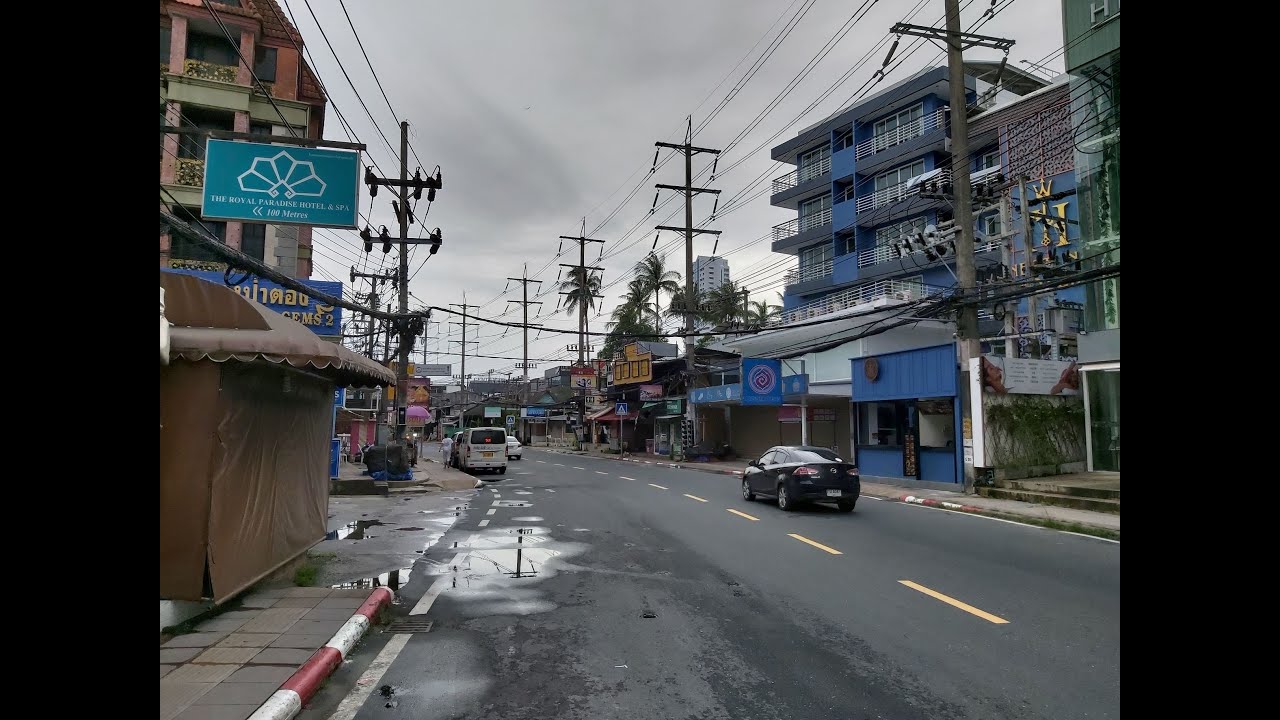 Drive Patong Hill to Patong Downtonw(4K Video)-Phuket, Thailand