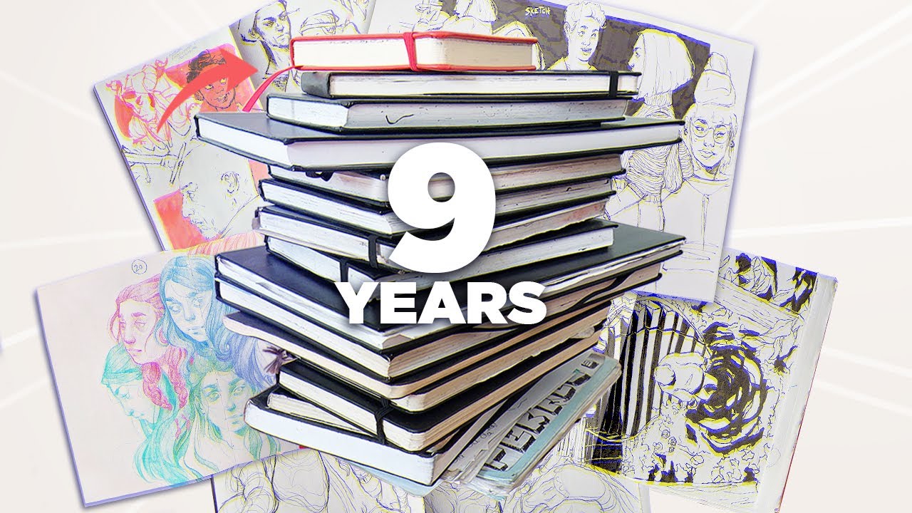 SKETCHBOOK TOUR of ★ALL★ of my sketchbooks! (ages 11-20)
