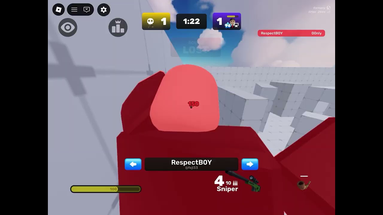Playing Roblox rivals 1v1s