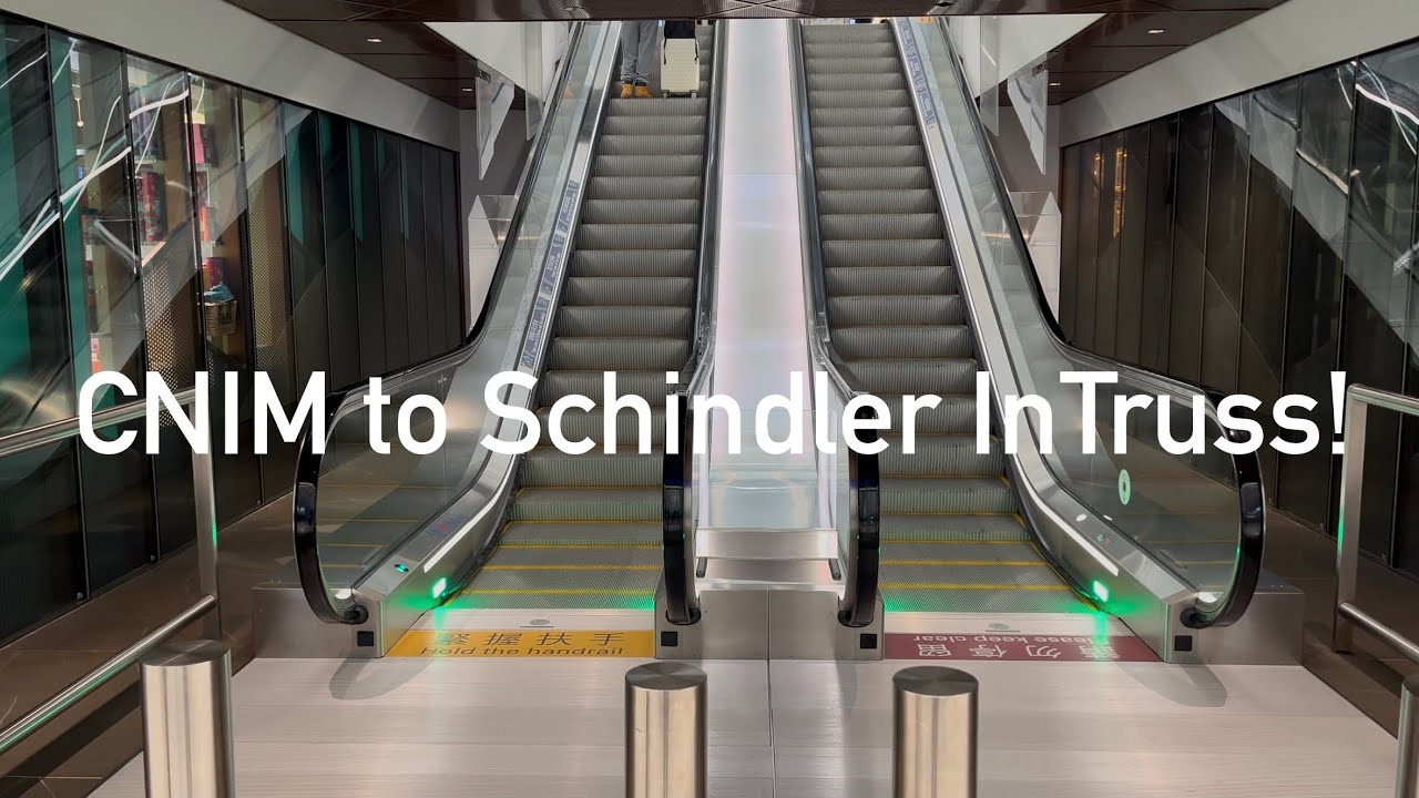 Modernized Schindler InTruss escalators @ HKIA T1 in Chek Lap Kok, Hong Kong (7/F Restaurants)