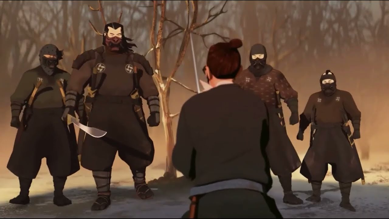 Blue Eye Samurai | Mizu vs The Four Fangs fight scene