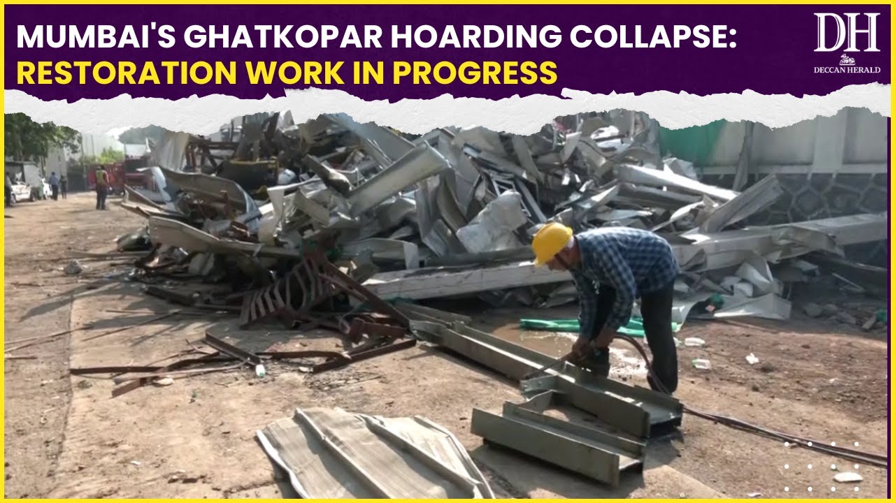 Ghatkopar Hoarding Collapse Case Updates | Restoration work underway after collapse in Mumbai
