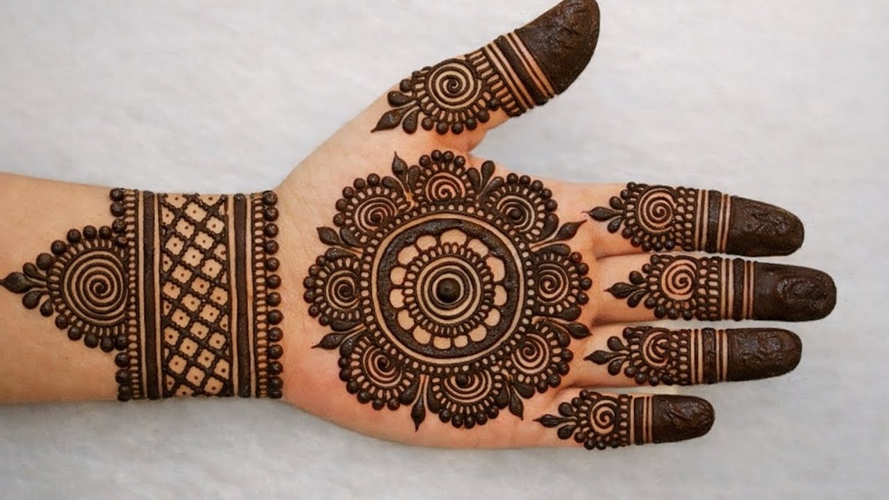 Simple beautiful goltikki mehandi design | easy stylish mehandi design | simple front handmehndi 