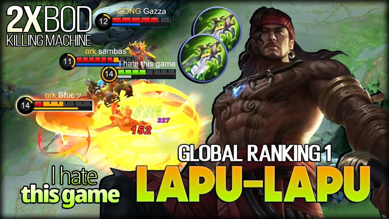 2x Blade of Despair Become Killing Machine! Global Ranking 1 Lapu-lapu by I hate this game - MLBB