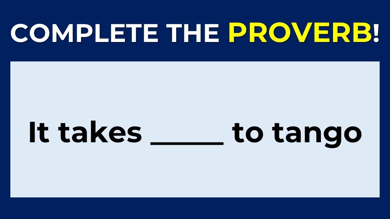 Test Your Knowledge with the English Proverbs Quiz #challenge 21