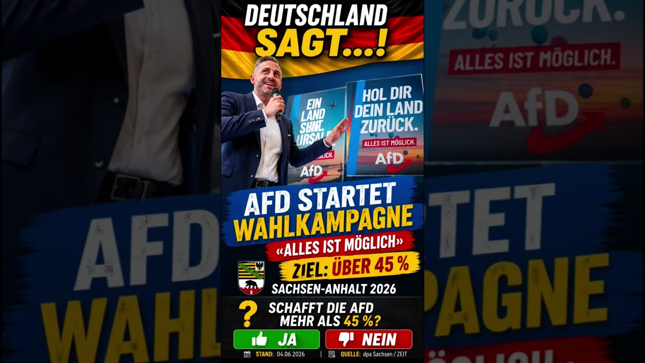 AfD startet Wahlkampf in Sachsen-Anhalt &ndash; Schafft sie mehr als 45 %?