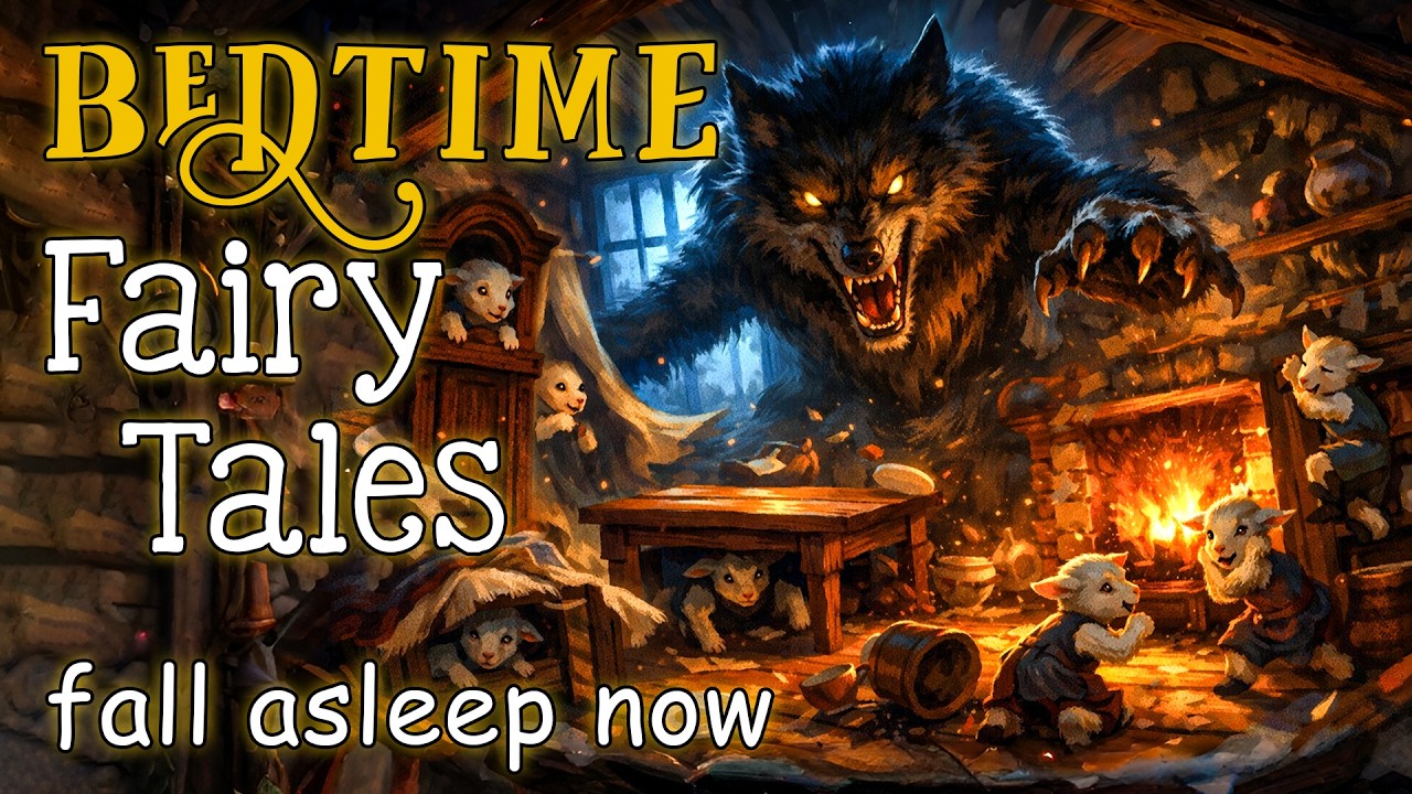 😴 FALL ASLEEP with Grimm’s Bedtime Fairy Tales | The Wolf and the Seven Little Kids & Other Tales