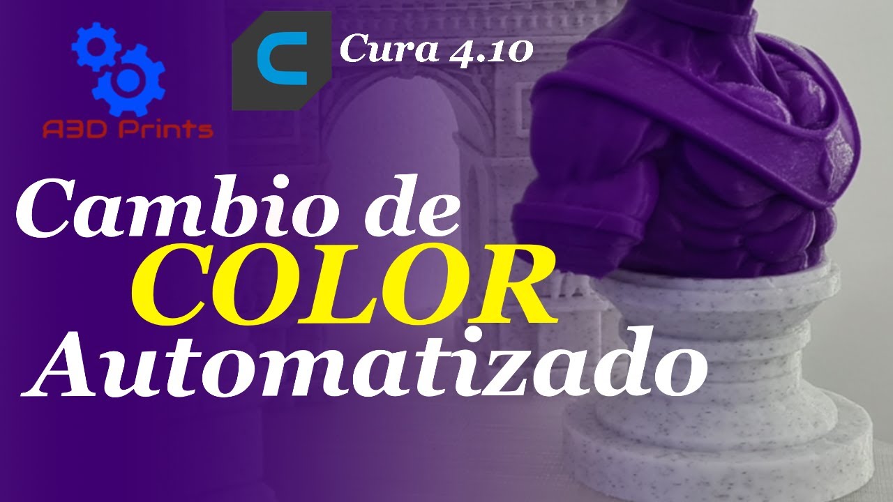 🌈Como imprimir VARIOS colores FACIL con tu impresora 3D🚀 CURA 4.10 y su cambio de filamento