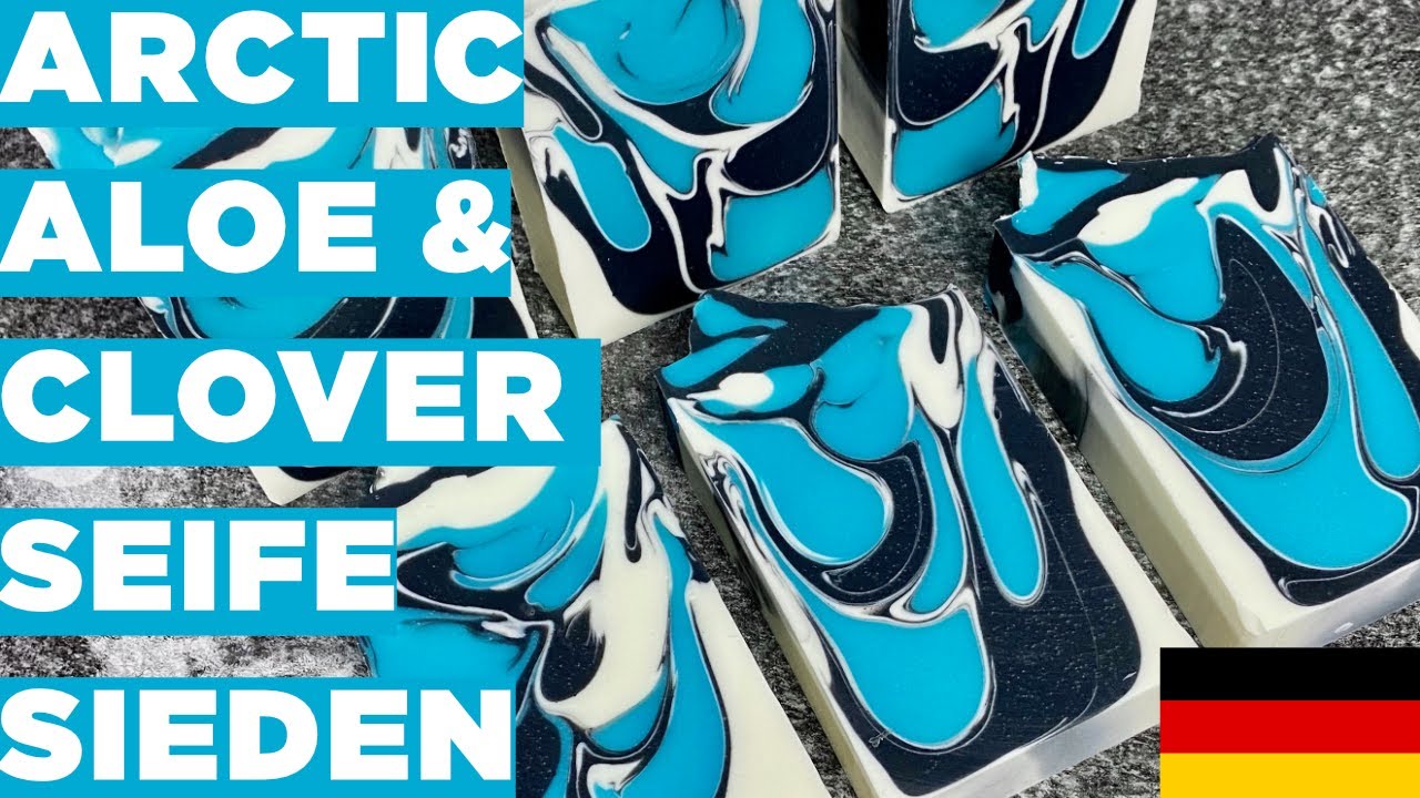 Arctic Aloe & Clover Seife Sieden - Cold Process - Drop Swirl