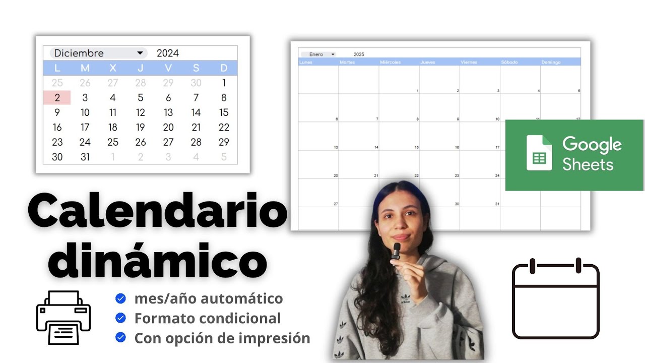 Calendario dinámico (Google sheets) / hojas de cálculo