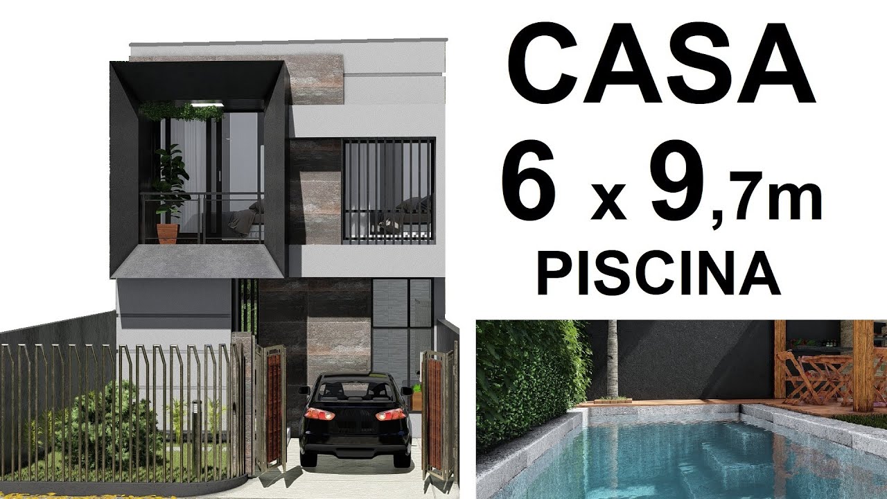 CASA PEQUENA 6 x 9 Metros - Com PISCINA