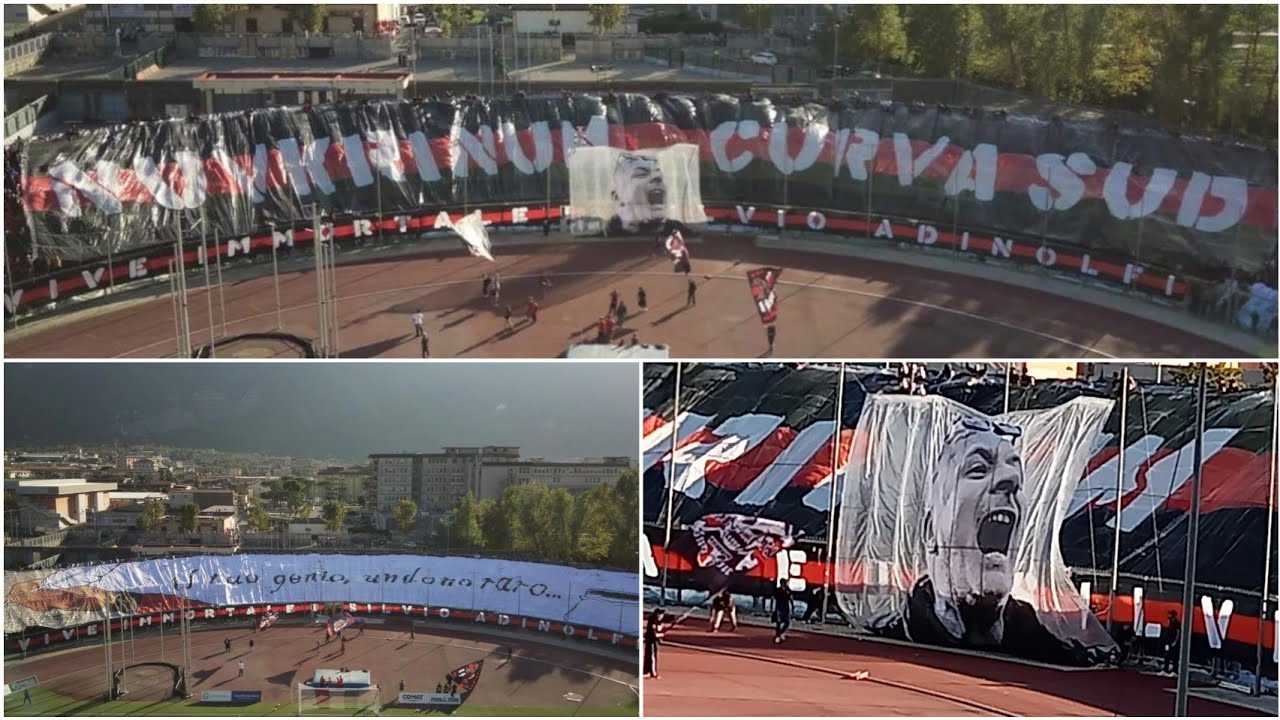 L'intera coreografia degli Ultras Nocerina per Silvio Adinolfi | Nocerina - Martina , 10/11/2024
