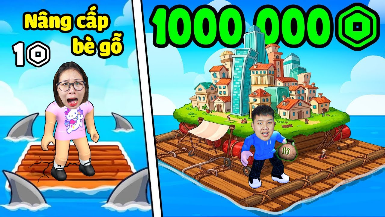 Sinh tồn nâng cấp bè gỗ thành nơi ở hiện đại trên biển?! bqThanh Xây VIP hơn Ốc