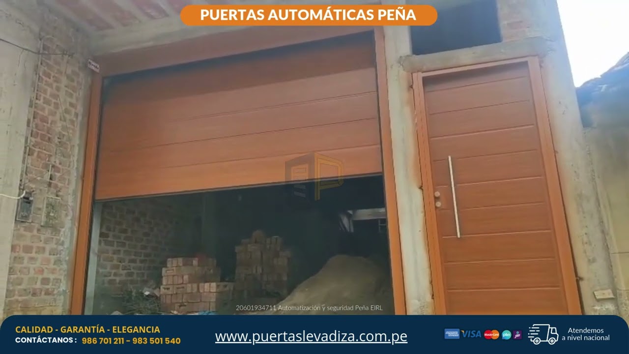 ✅ PROYECTO TERMINADO - PUERTA SECCIONAL - MOTOR ULTRALIFT - PUERTAS AUTOMATICAS PEÑA ✅