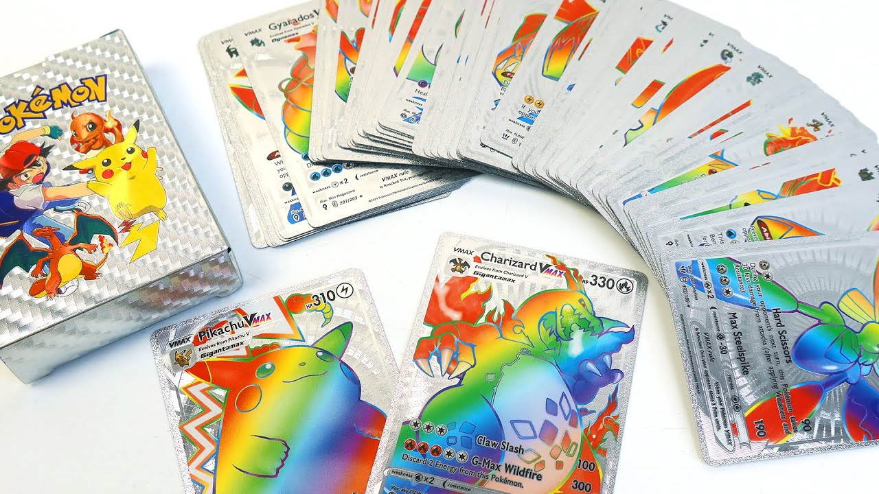 Silver Rainbow Pokemon Cards Unboxing - Rare Pokemon Cards #pokemoncards