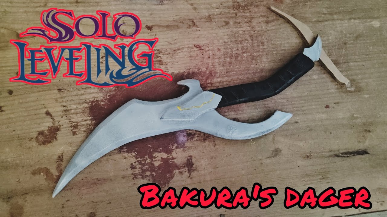 daga de solo leveling BAKURA'S DAGER  hecha de madera #sololeveling #cosplay #comohacer#plantillas