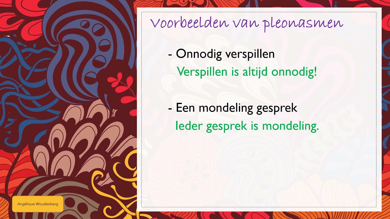 Taalgebruik: Pleonasme