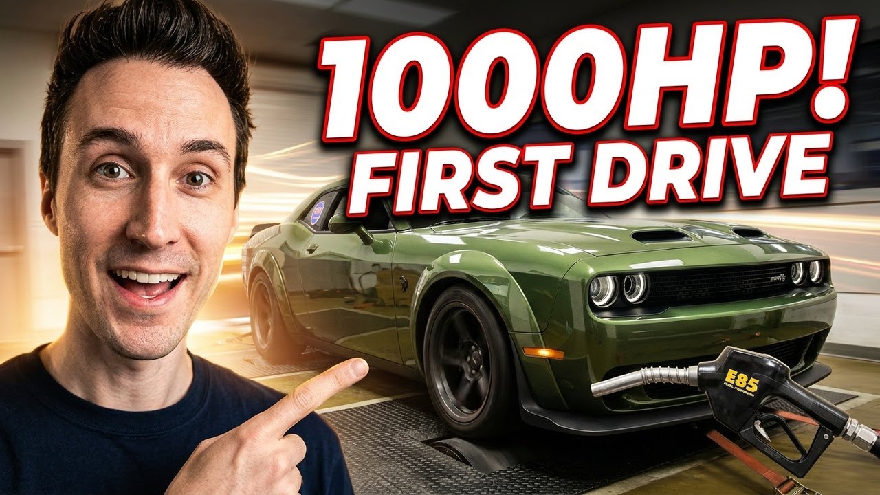 Первая поездка на моём 1000-сильном Hellcat Redeye, работающем на E85! Боже мой, это безумие!