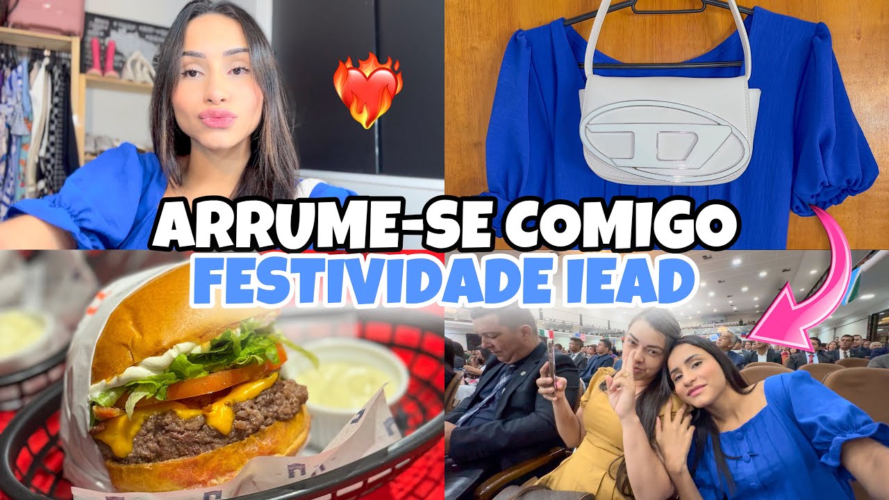 VLOG: ARRUME-SE COMIGO PARA FESTIVIDADE NA IGREJA, LOOK, MAKE, CULTO, LANCHE COM AMIGOS❤️‍🔥