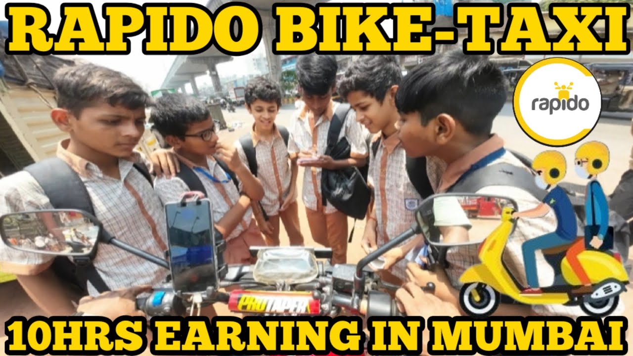 RAPIDO BIKE-TAXI 10HRS EARNING IN MUMBAI #jackkhan #aryankhan